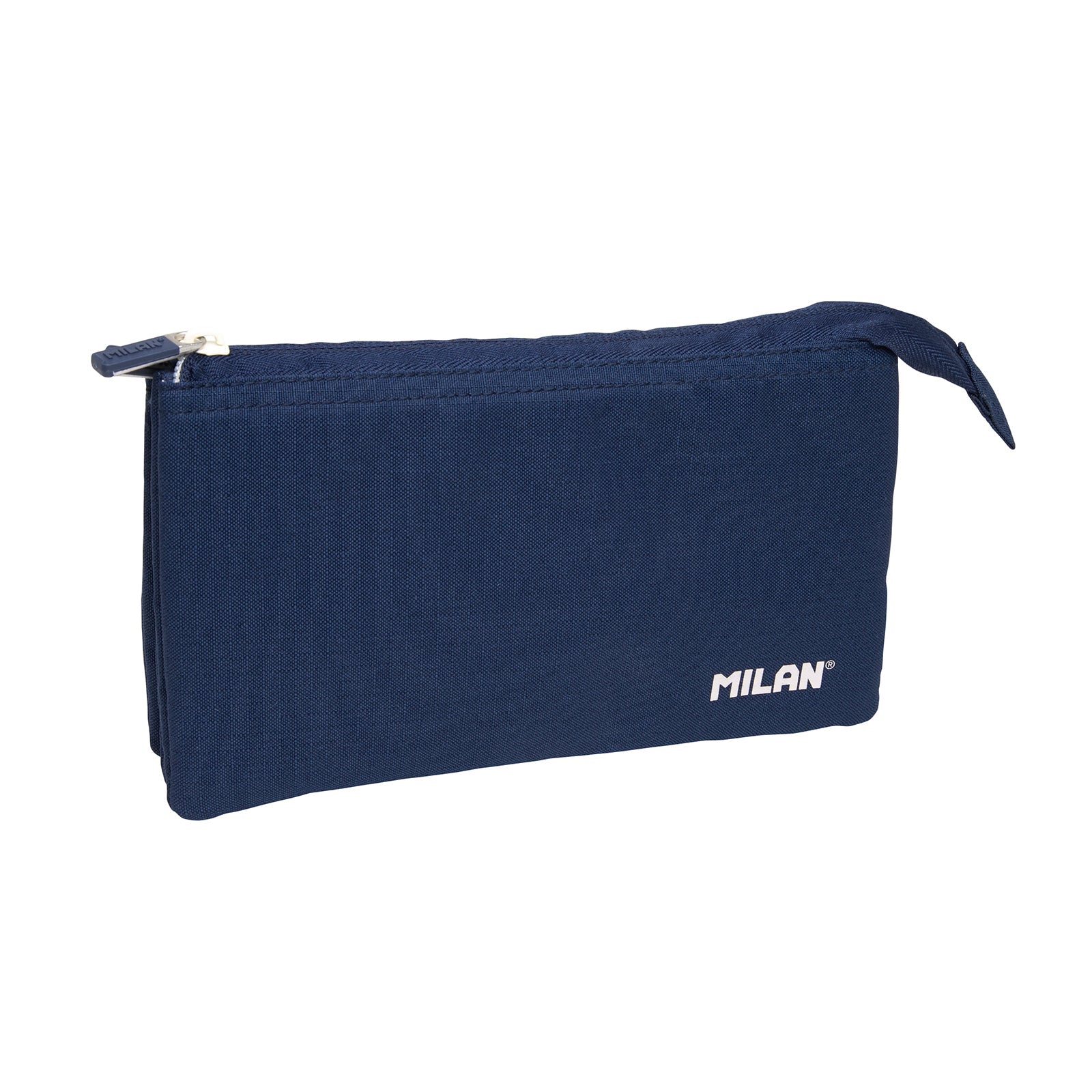 MILAN 1918 - Estuche Escolar Portatodo Rectangular de 5 Compartimentos. Azul