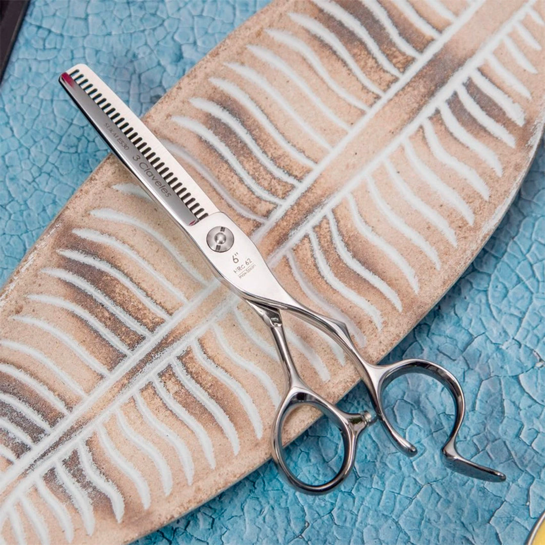 3 Claveles Sukai - Tijera Profesional Peluquero 6" Esculpir ES 30 Acero Forjado en Caliente