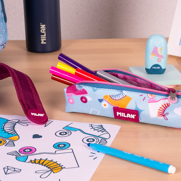 MILAN - Kit de 4 Estuches con Contenido de 31 Piezas de Material Escolar. Roller 2