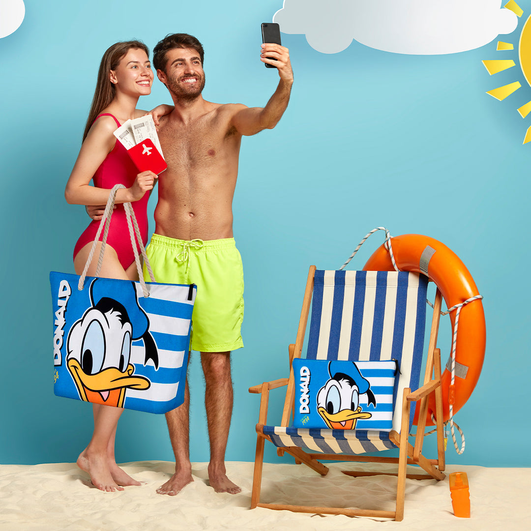 KARACTERMANIA - Bolsa de Playa Soleil con Neceser de Regalo.Pato Donald