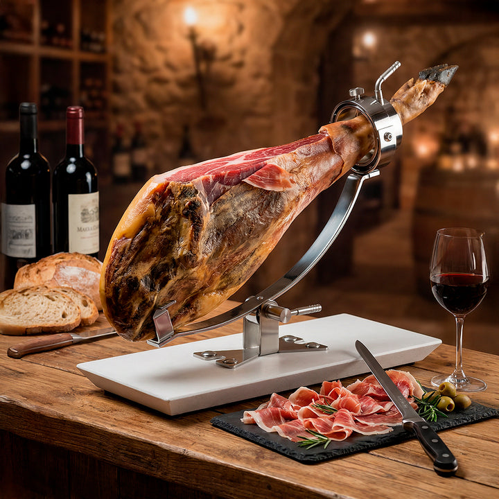 BELLO Gala - Kit Proflex Max de Soporte Jamonero Basculante para Corte de Jamón