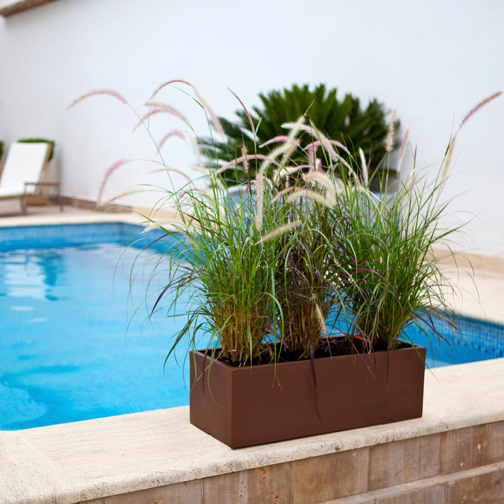 Plastiken THEONE - Jardinera Rectangular 29L en Resina de Polietileno. Blanco