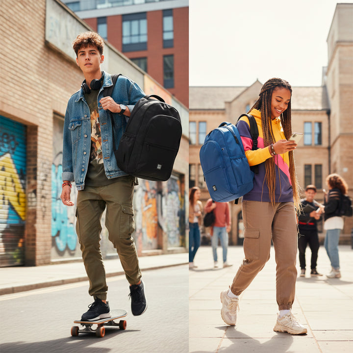Grafoplás - Mochila Escolar 3 Cremalleras con Divisor Portátil y Adaptable Carrito