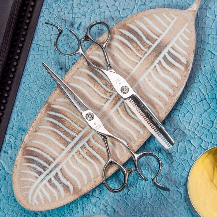3 Claveles Sukai - Tijera Profesional Peluquero 6" Esculpir ES 30 Acero Forjado en Caliente