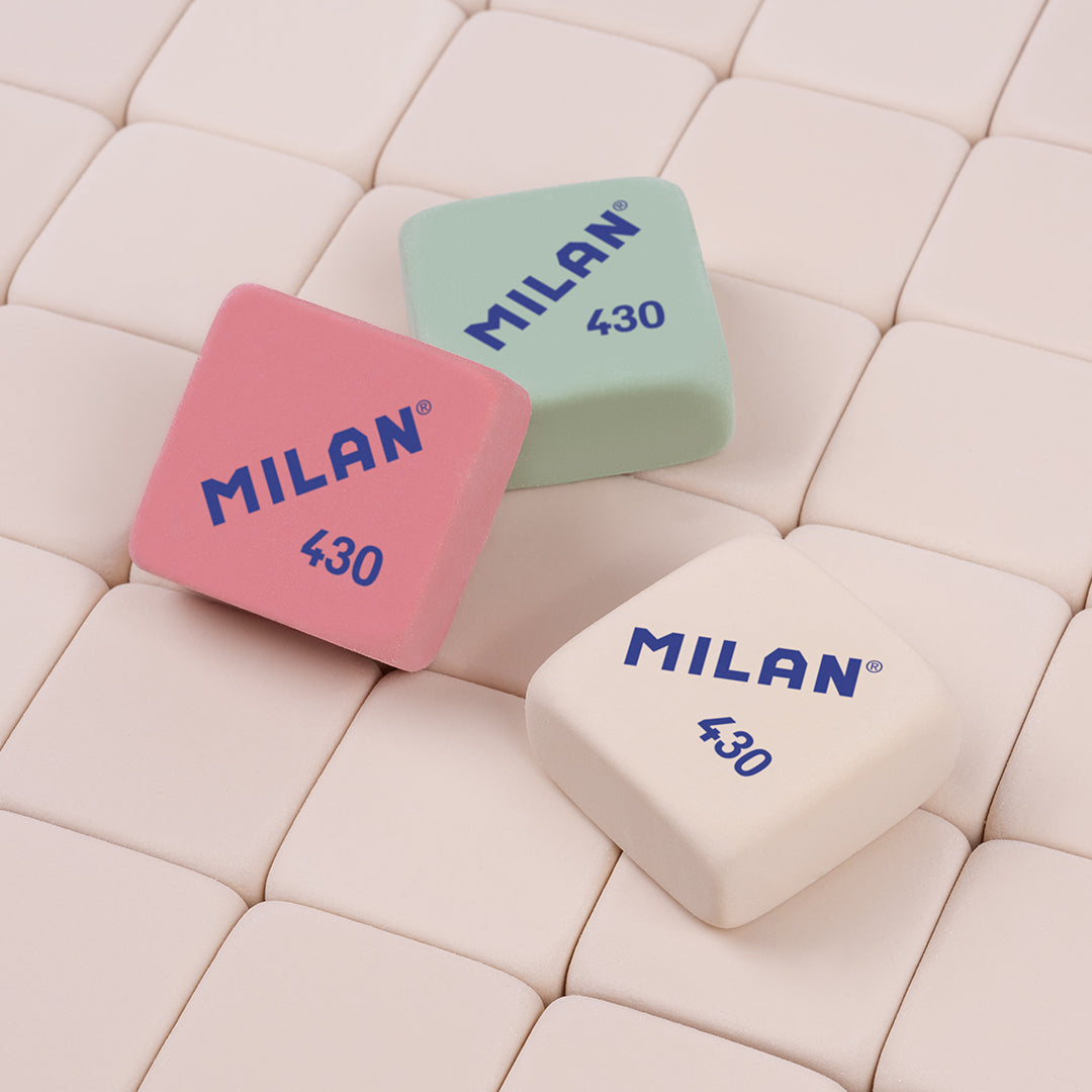 MILAN Vikings - Afilaborra Compact. Combinación de Goma y Sacapuntas Doble Rojo