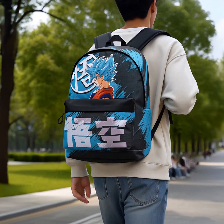 DRAGON BALL Saiyajin Blue - Mochila Escolar Impermeable y Zona Portatil HS FAN 3.0