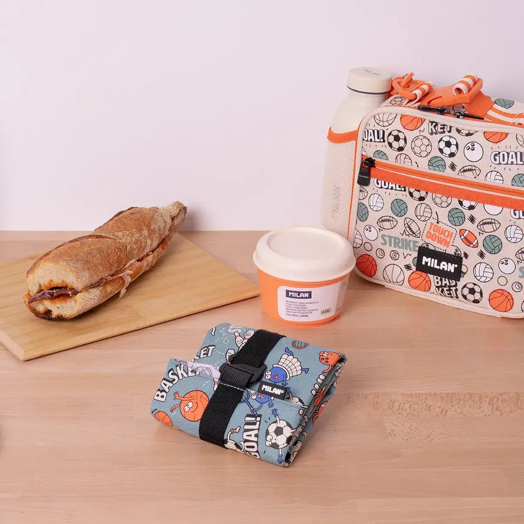 MILAN Sports - Bolsa Isotérmica Porta Alimentos con 3 Recipientes. Color Beige