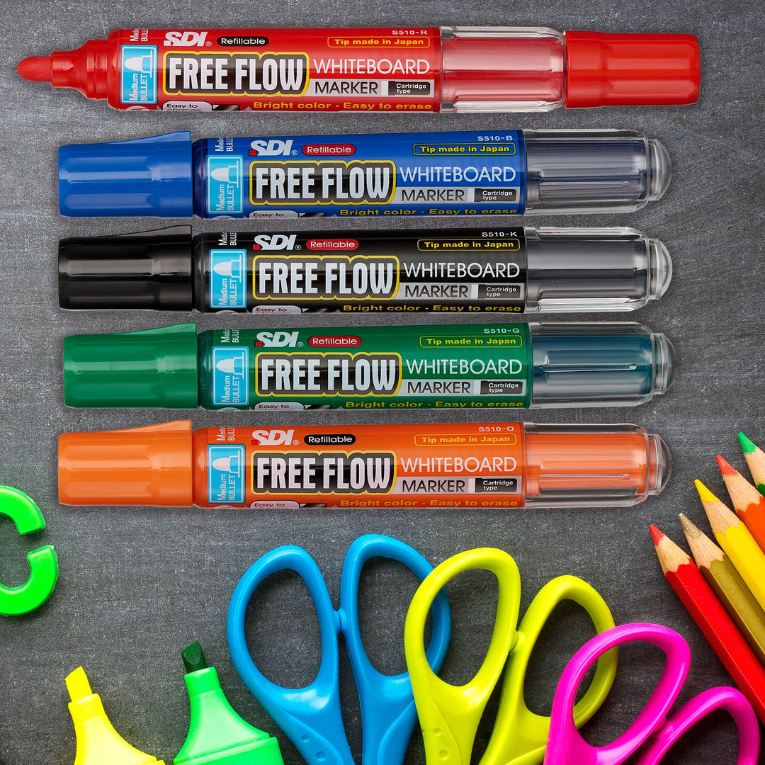 SDI Free Flow - Cartucho de Recarga para Rotulador de Pizarra Blanca. Verde