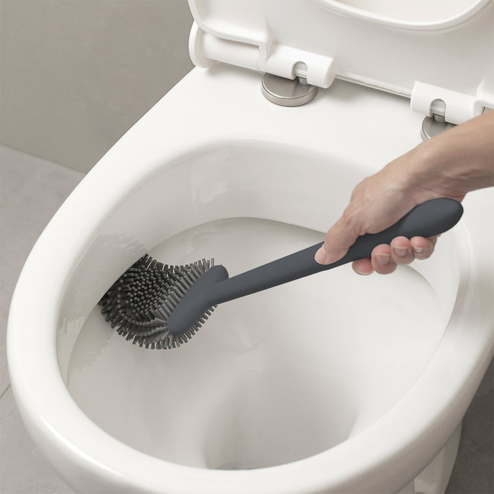 TATAY - Escobilla de Baño en Silicona. Flexible, de Secado Rápido y Antiolor. Gris Antracita