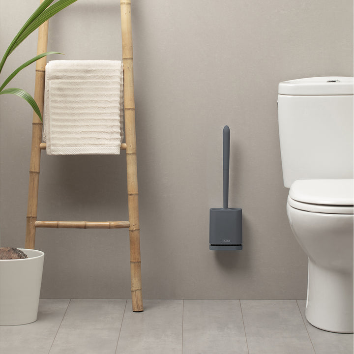 TATAY - Escobilla de Baño en Silicona. Flexible, de Secado Rápido y Antiolor. Gris Antracita