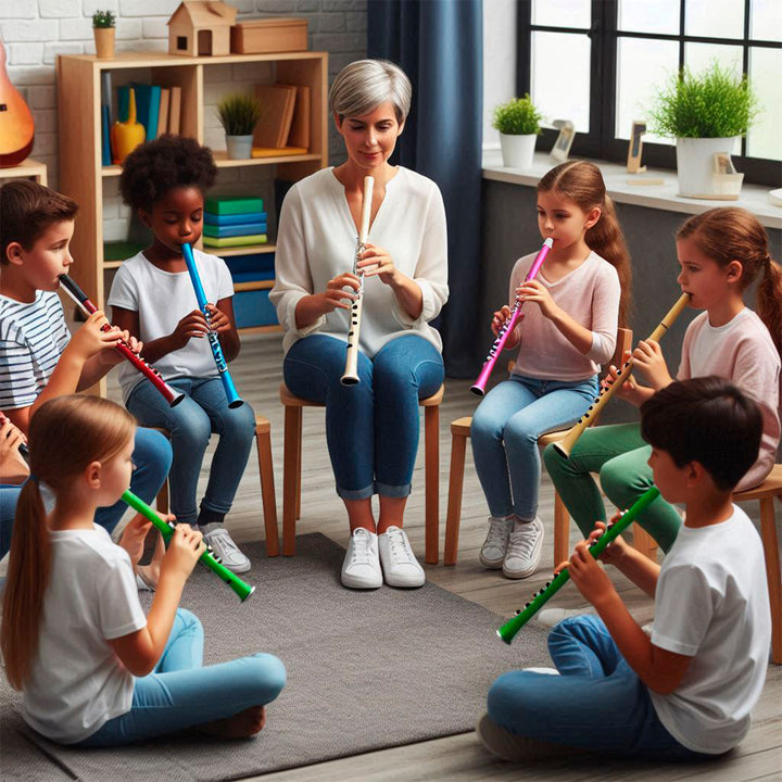 HOHNER Melody - Flauta Escolar Soprano Dulce con Funda y Varilla de Limpieza. Violeta