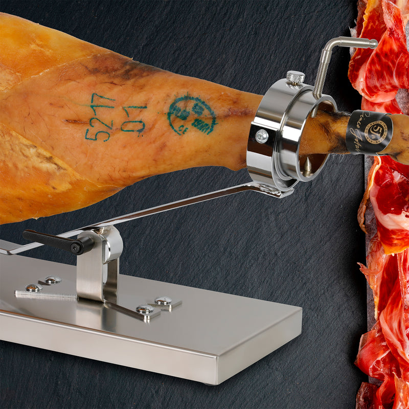 Jamonero basculante acero inoxidable A-9. Bello (MULHACEN)