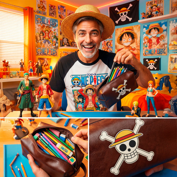 KARACTERMANIA - Neceser de Viaje y Mochila Brick Plus One Piece Skull. Marrón