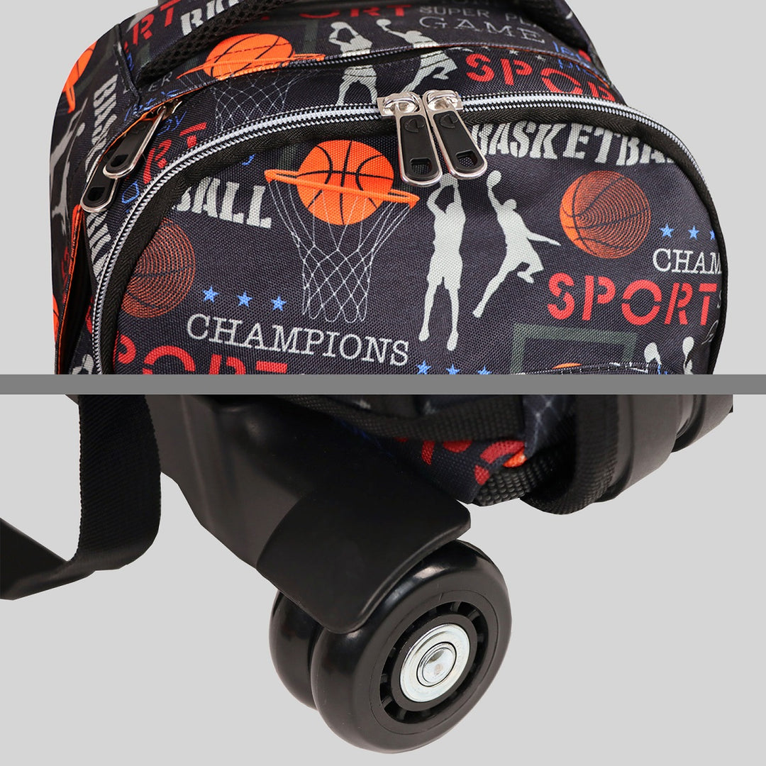 Grafoplás Design - Mochila Escolar 3 Cremalleras y Carrito Integrado. Acolchada. Streetball