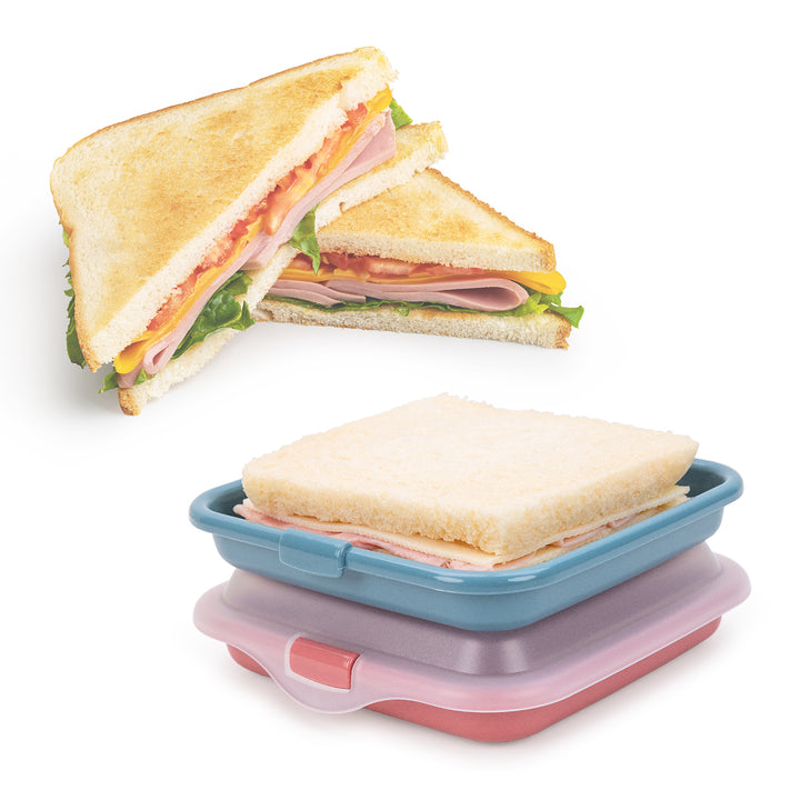 IBILI Deli - Lote de 3 Porta Alimentos para Sándwichs, Embutidos y Quesos. Beget Multicolor