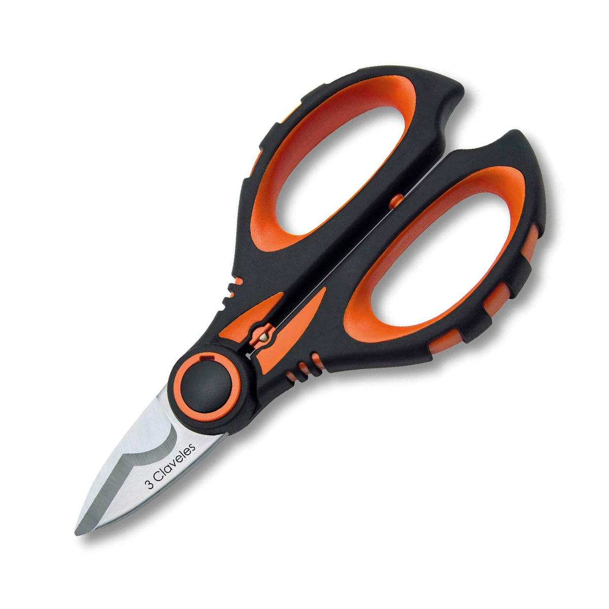 3 Claveles - Tijeras de Electricista Multifunción Profesionales 16 cm - 6.3" Mango Aislante