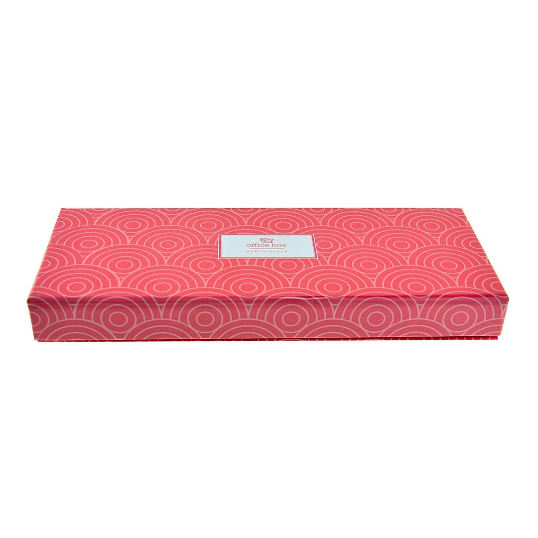 OFFICE BOX North Glace - Estuche de Notas Adhesivas con Cierre Magnético. Coral
