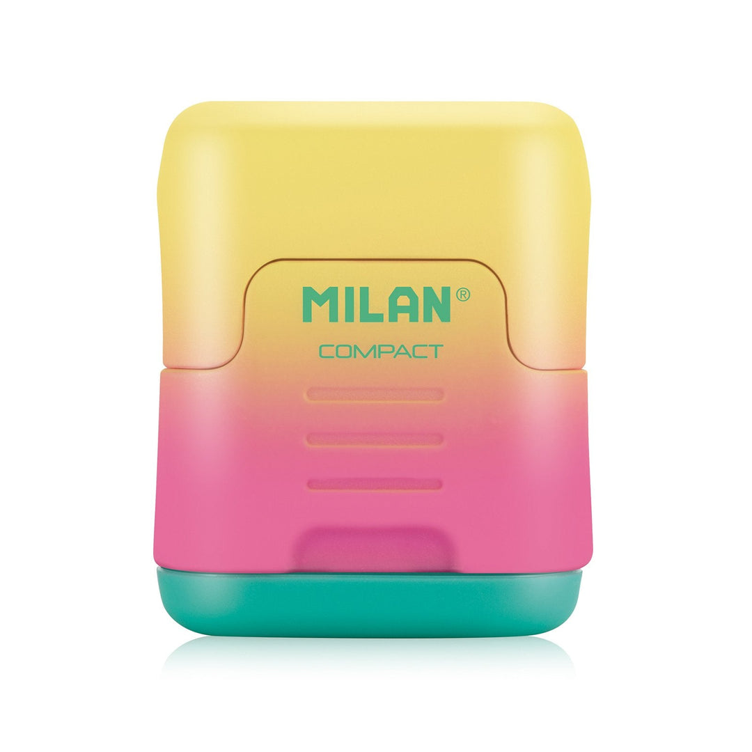 MILAN 20166224SN - Sacapuntas Doble con Depósito, Diseño COMPACT Sunset