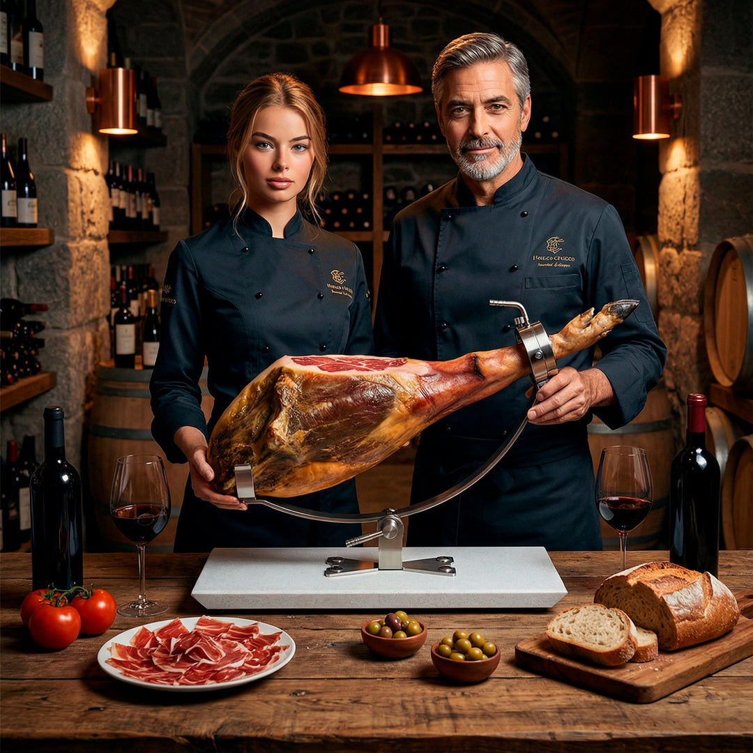 BELLO Gala - Kit Proflex Max de Soporte Jamonero Basculante para Corte de Jamón