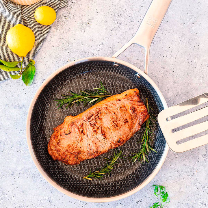 BRA Hybrid Cell - Sartén de Acero Inoxidable con Triple Fondo Difusor. Apta Inducción