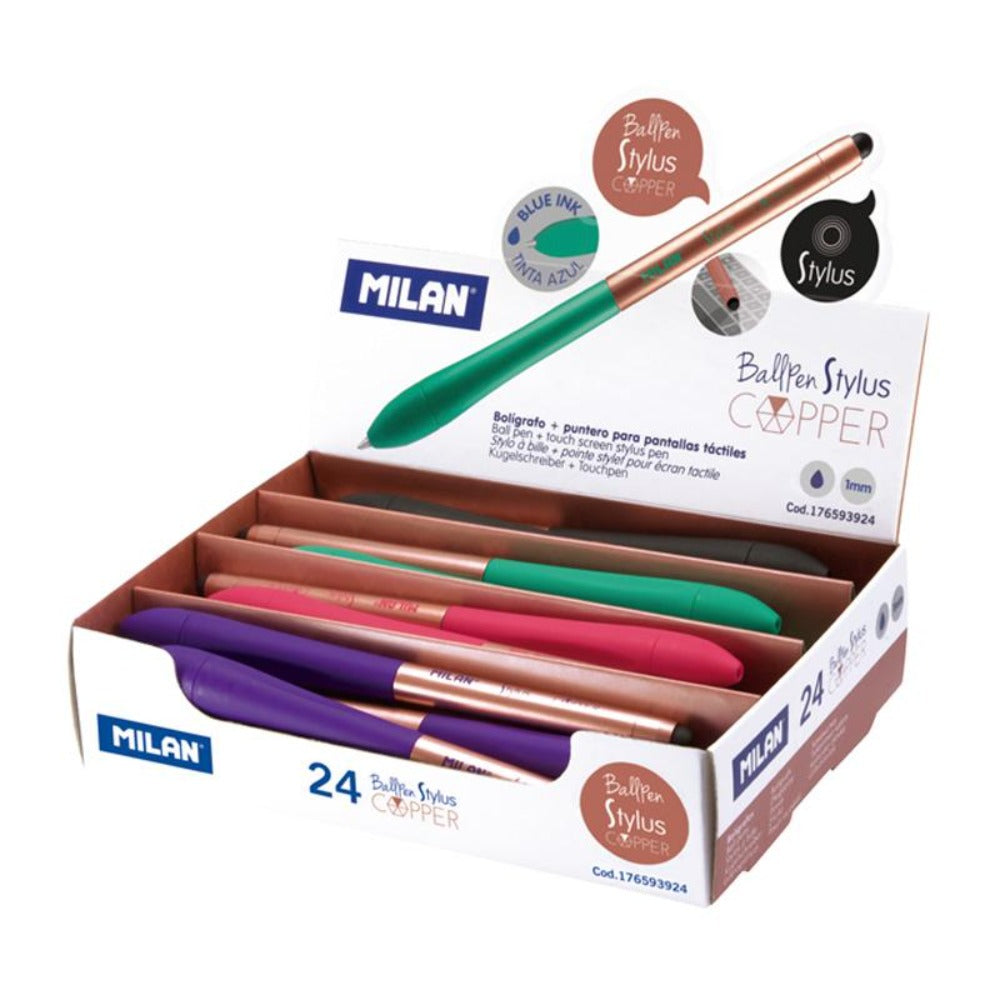 MILAN 176593924 - Bolígrafo con Puntero para Pantallas Táctiles, STYLUS Copper
