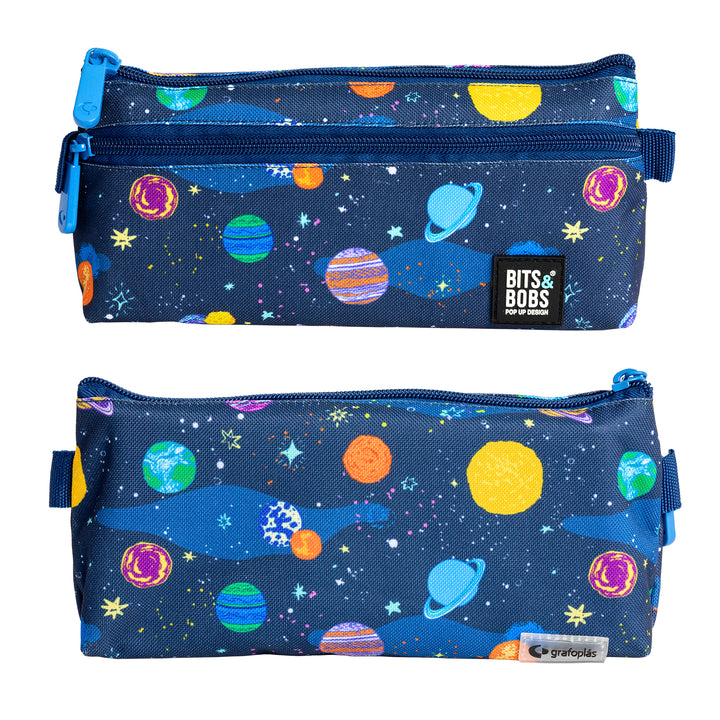 Multimedia: Grafoplás - Estuche Portatodo Plano con 2 Cremalleras de Fácil Apertura. Space
