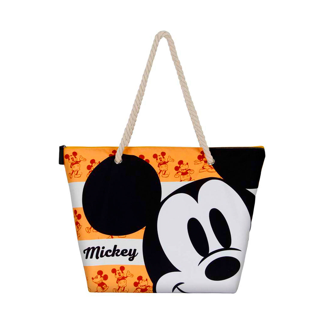 KARACTERMANIA - Bolsa de Playa Soleil con Neceser de Regalo. Mickey Mouse Orange