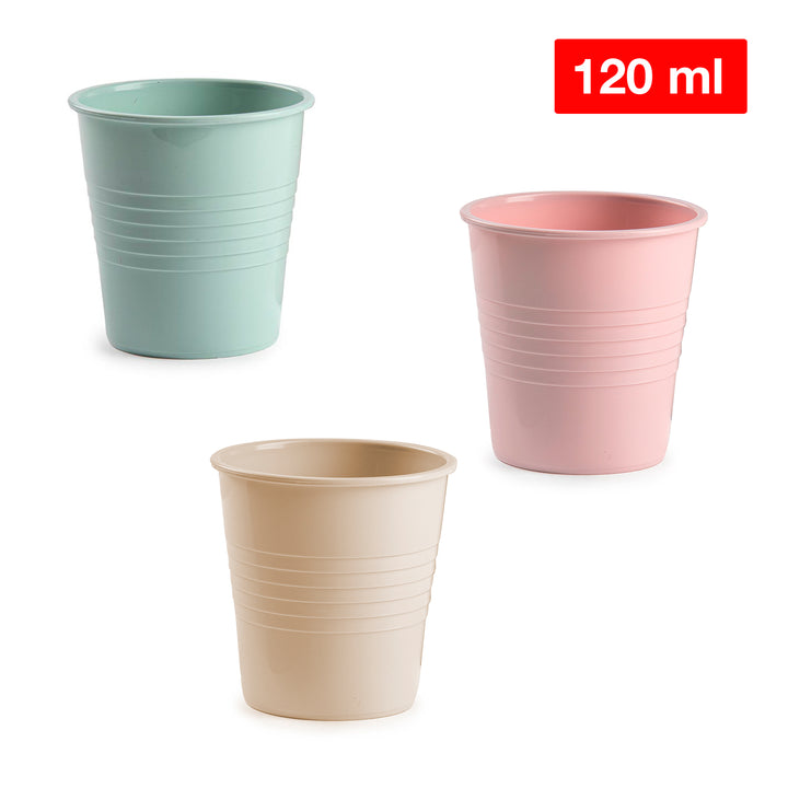 Plastic Forte - Lote de 6 Vasos de Agua de 120 ml Reutilizables. Ideal Fiestas. Verde