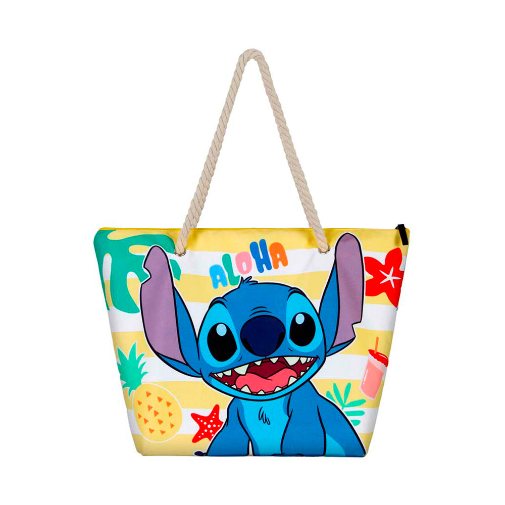 KARACTERMANIA - Bolsa de Playa Soleil con Neceser de Regalo. Lilo y Stitch Sun