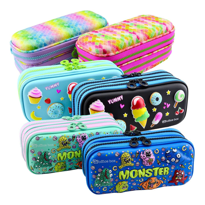 Estuche Doble Cremallera 3D Magic con Cuerpo EVA en Relieve. Modelo Yummy