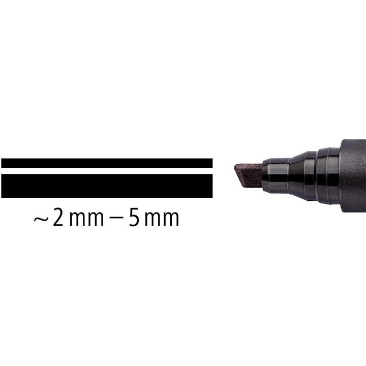 STAEDTLER 350 WP6-1 - Rotulador Permanente Lumocolor Art Punta Biselada 2-5 mm. Pack 6X