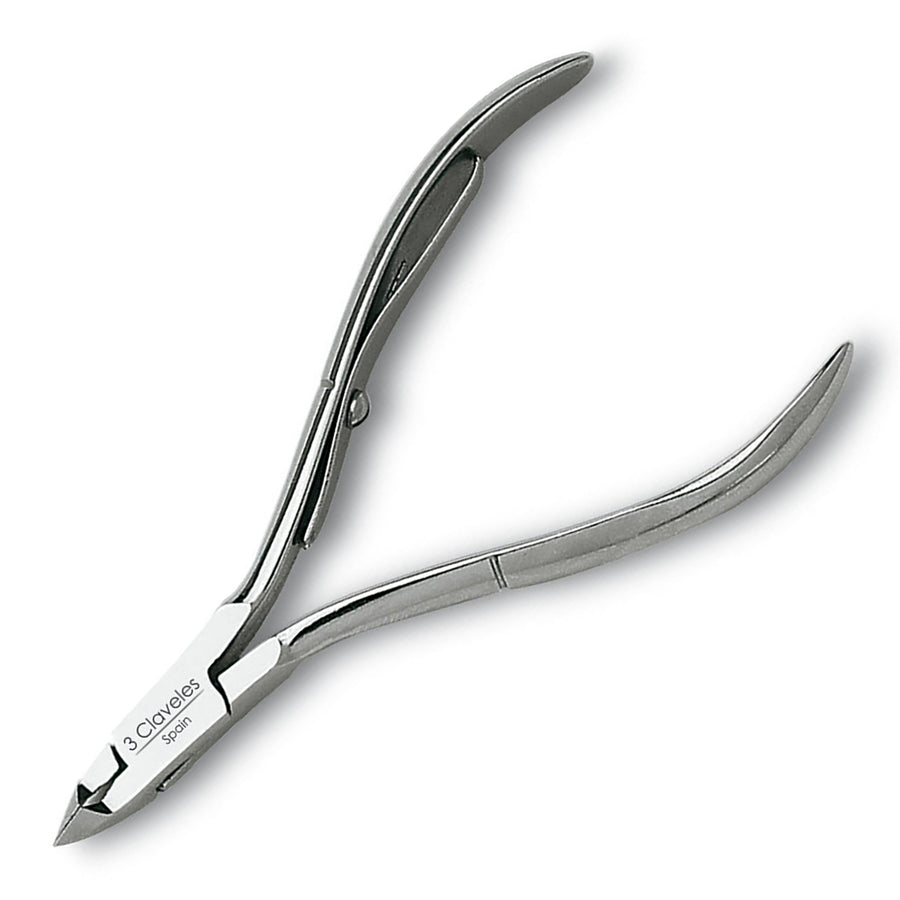 3 Claveles - Alicate para Cutículas 10 cm Corte 7 mm. Acero al Carbono Forjado en Caliente