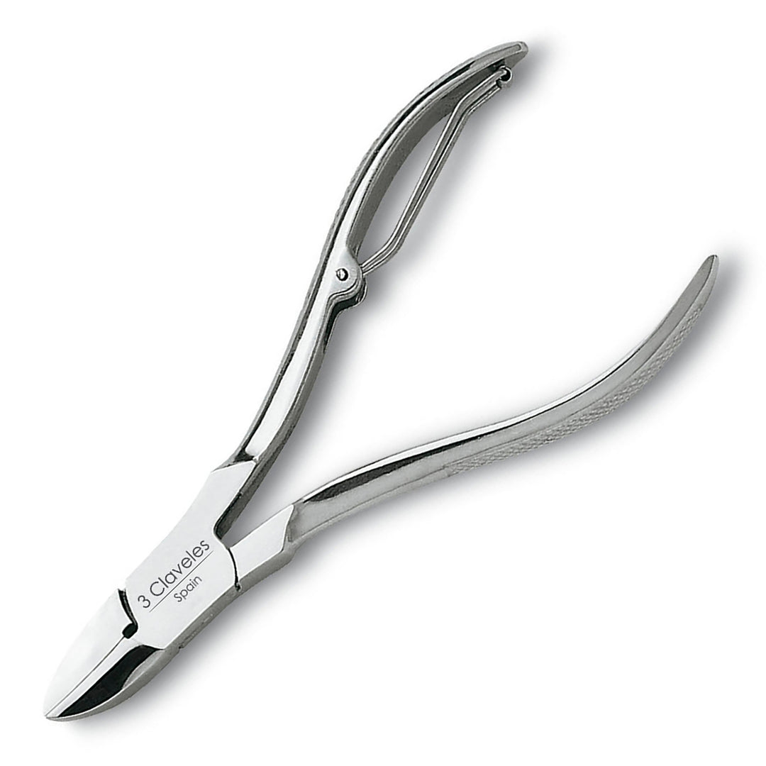 3 Claveles - Alicate de Uñas 12 cm. Acero Inoxidable Fundición a Presión