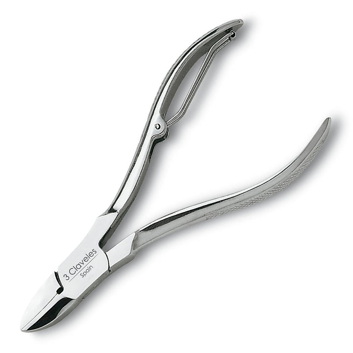 3 Claveles - Alicate de Uñas 12 cm. Acero Inoxidable Fundición a Presión