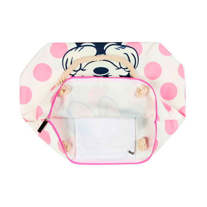 KARACTERMANIA - Bolsa de Playa Soleil con Neceser de Regalo. Minnie Mouse Dots