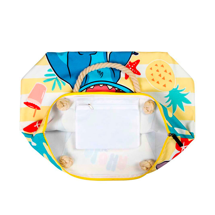 KARACTERMANIA - Bolsa de Playa Soleil con Neceser de Regalo. Lilo y Stitch Sun