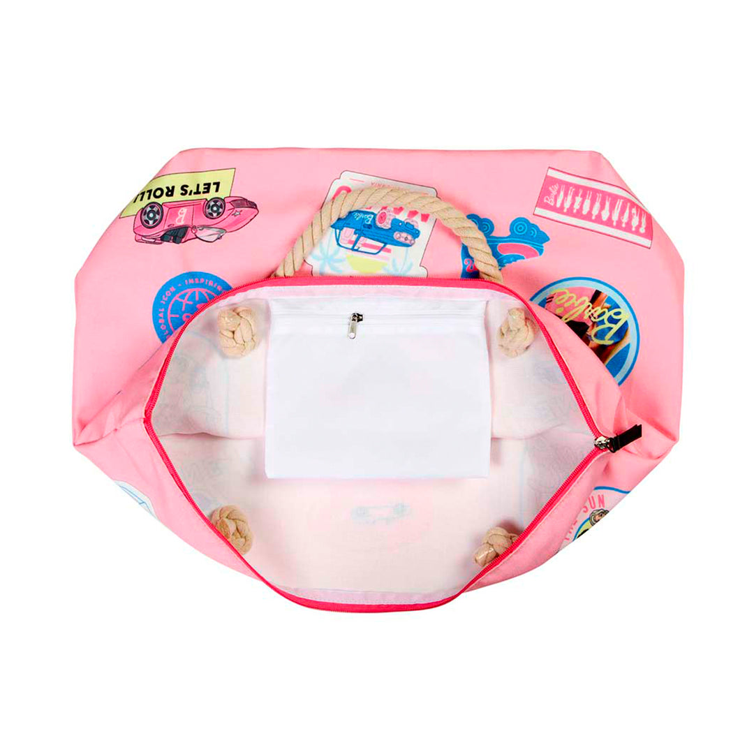 KARACTERMANIA - Bolsa de Playa Soleil con Neceser de Regalo. Barbie Malibu