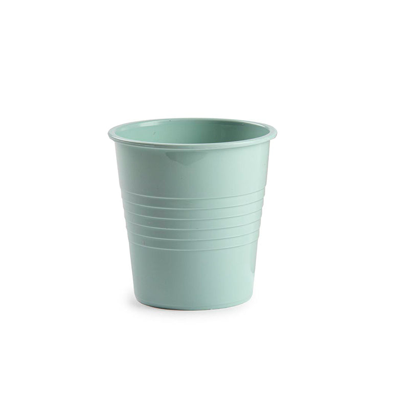 Plastic Forte - Lote de 6 Vasos de Agua de 120 ml Reutilizables. Ideal Fiestas. Verde