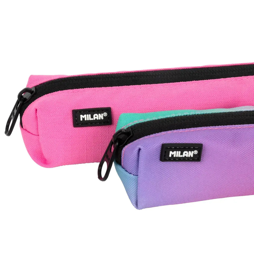 MILAN - Kit de 4 Estuches con Contenido de 31 Piezas de Material Escolar. Sunset Rosa