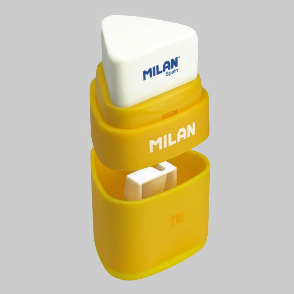 Milan 4700116 - Afilaborra, Combinación de Goma y Sacapuntas. Colección TRI
