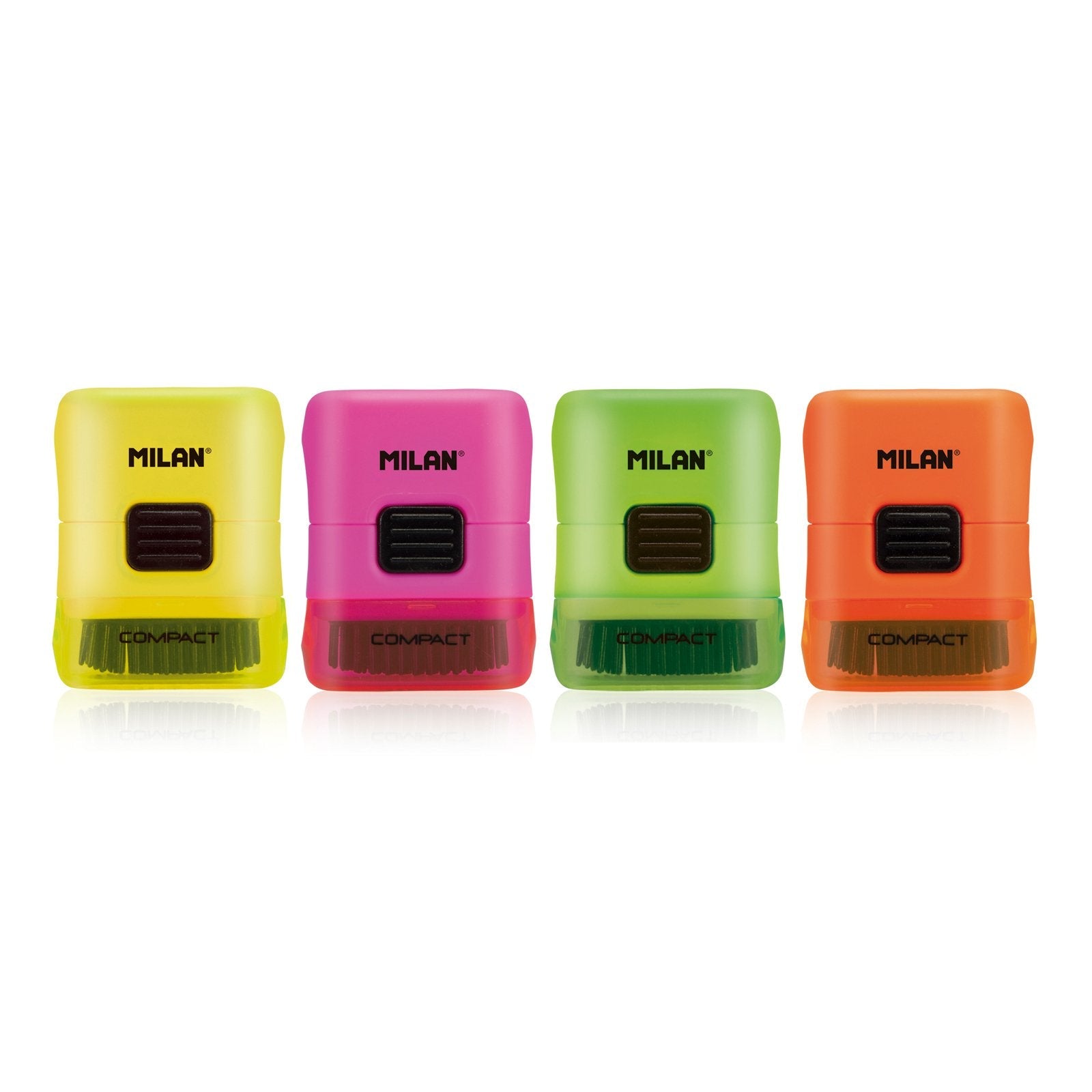 MILAN 4901116 - Eraser & Brush, Combinación de Goma y Cepillo. COMPACT Fluo