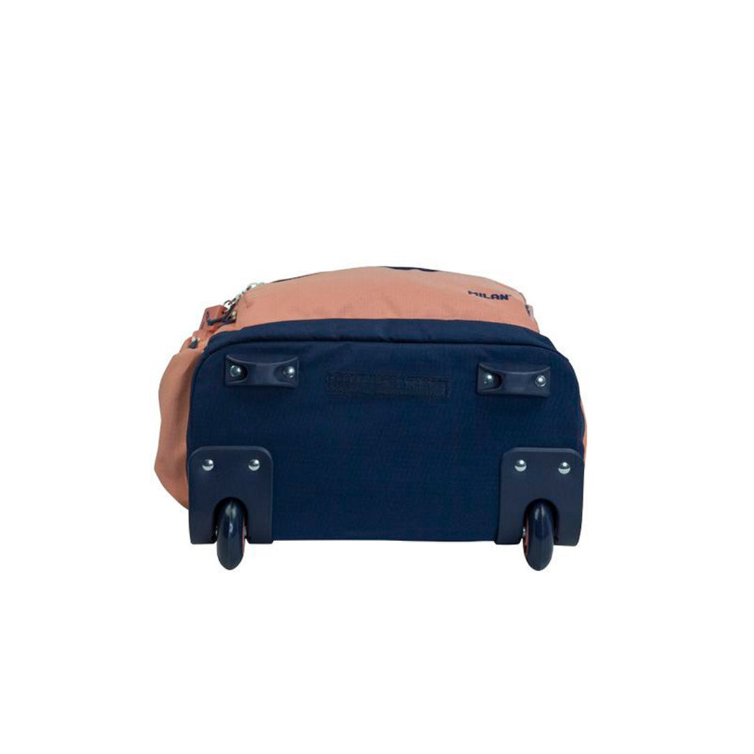 MILAN - Mochila Escolar con Ruedas y 6 Cremalleras, Acolchada y para Portatil. 1918 Rosa