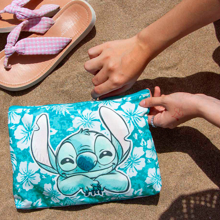 KARACTERMANIA - Bolsa de Playa Soleil con Neceser de Regalo. Lilo y Stitch Aloha