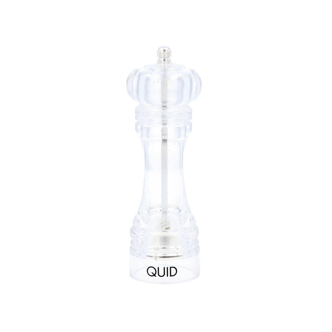 QUID Hábitat - Molinillo para Especias Manual Acrílico 18 cm Transparente