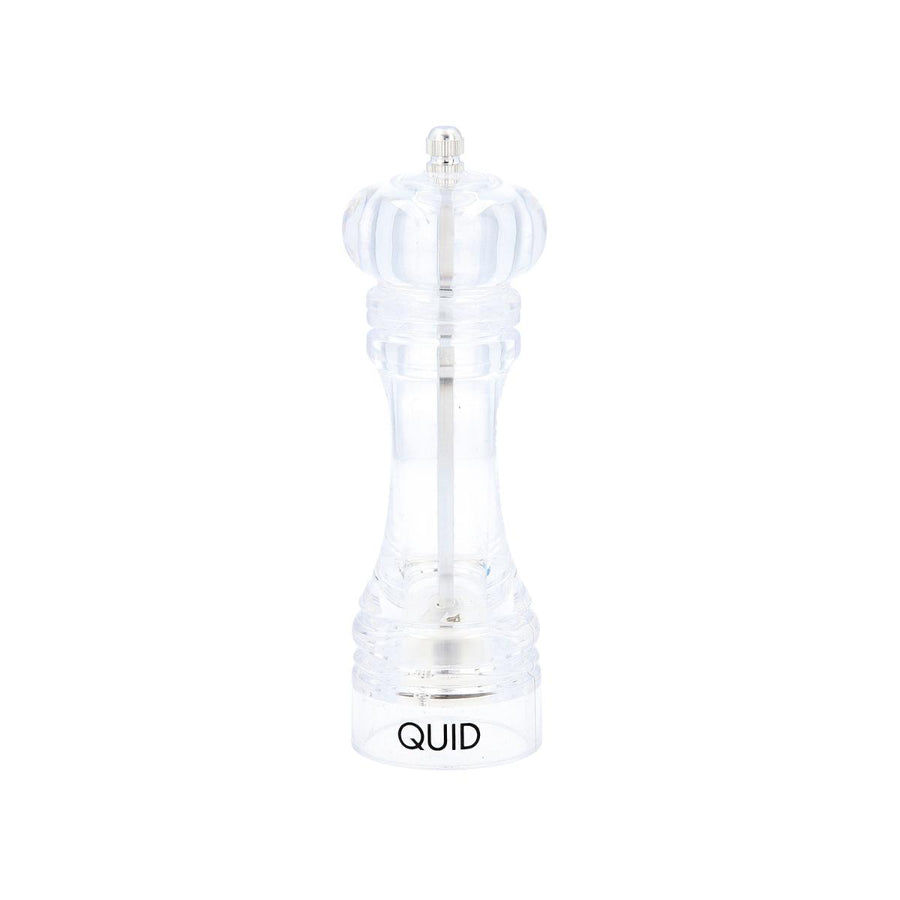 QUID Hábitat - Molinillo para Especias Manual Acrílico 18 cm Transparente