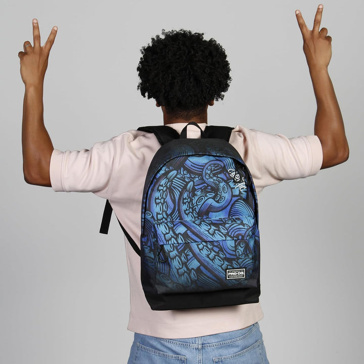 PRODG Caothic- Mochila Urbana con Un Compartimento y 2 Bolsillos Frontales. Azul