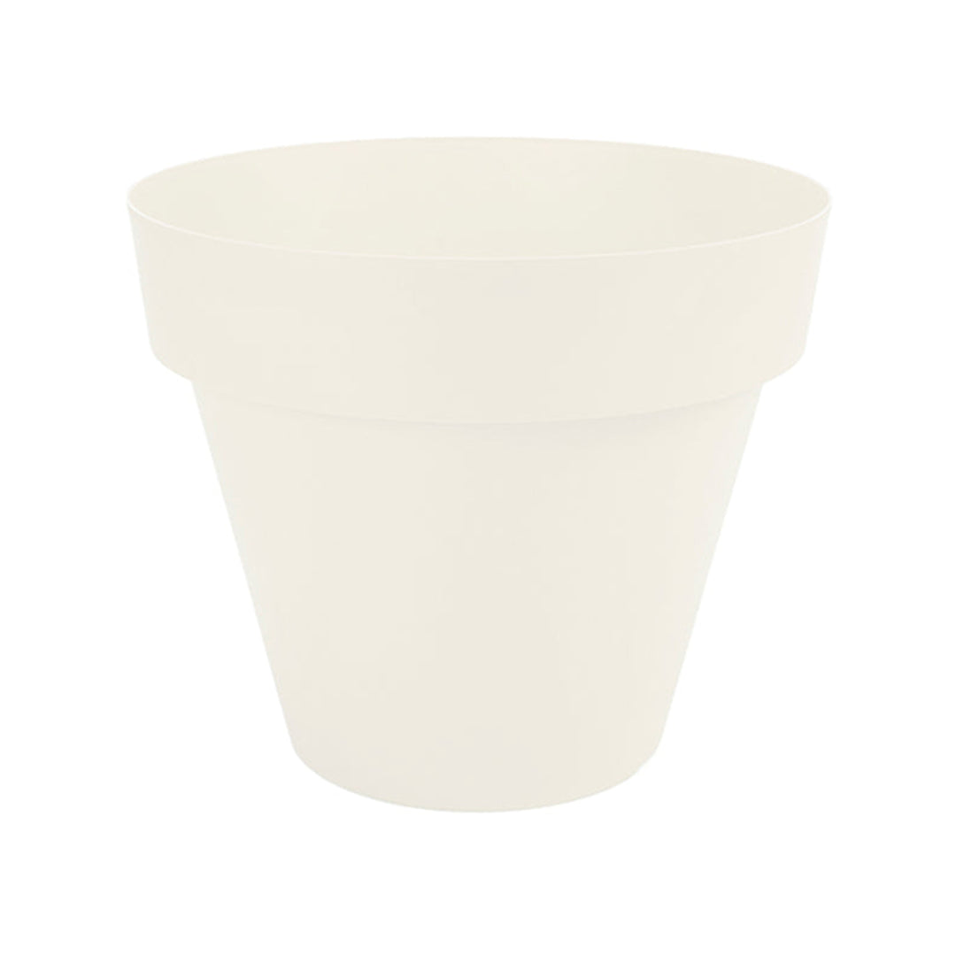Plastiken TES - Maceta Redonda Clásica Diámetro 38 cm Capacidad 23L. BLANCO