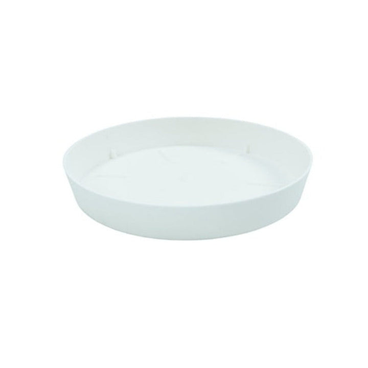 Plastiken TES - Plato Redondo Ø14 cm TES para Macetas de 18 cm. Blanco