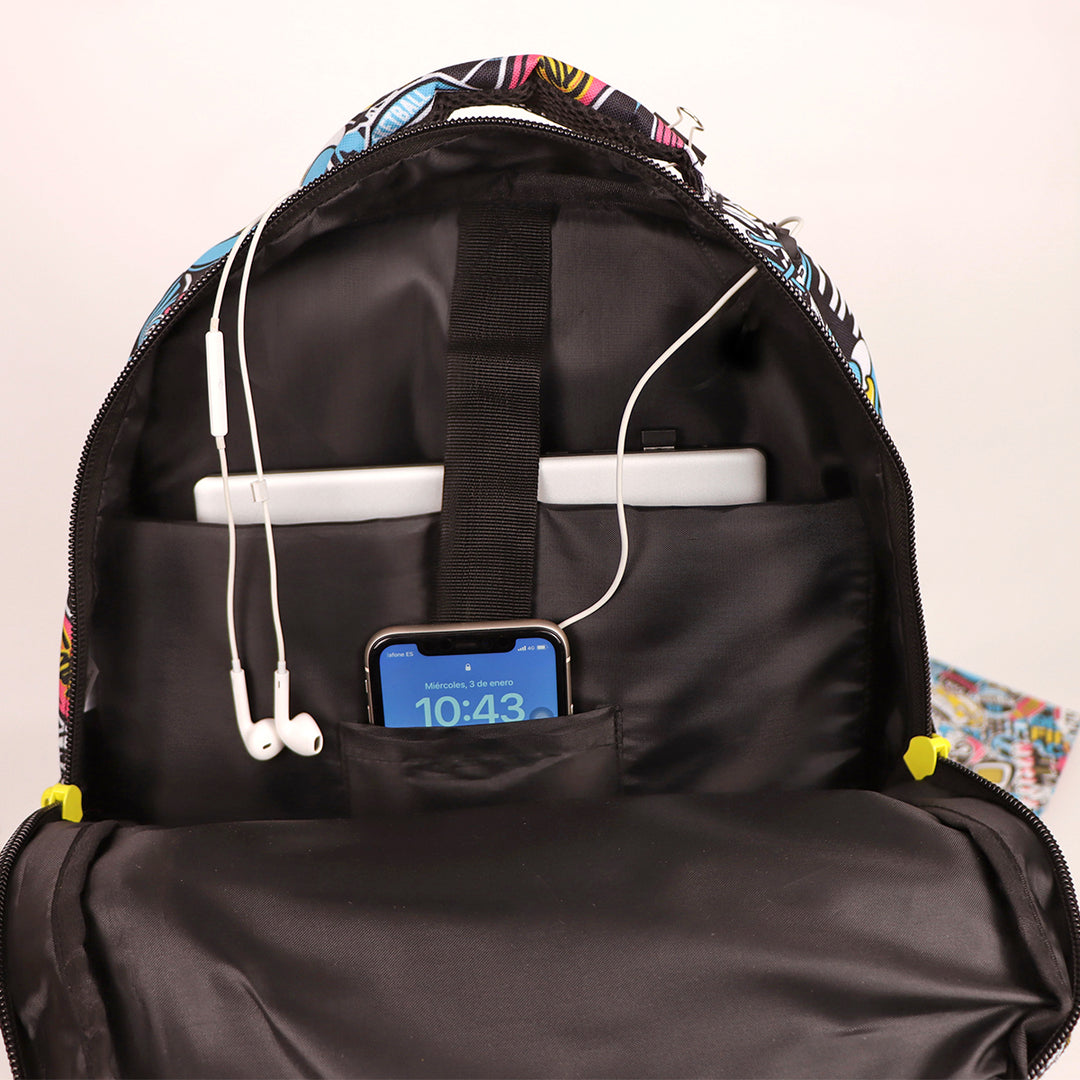 Grafoplás - Mochila Escolar BigPack Reforzada de 3 Compartimentos y Divisor para Portátil