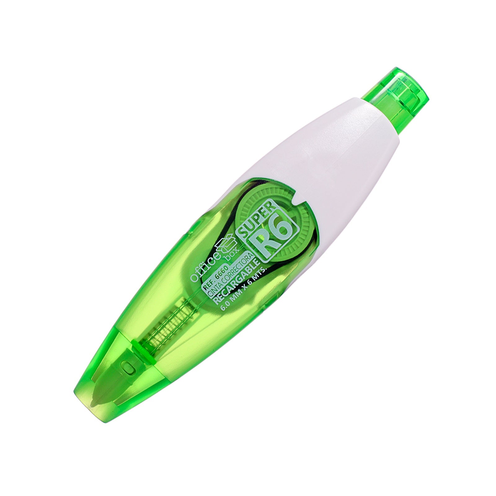 SDI Super R6 - Cinta Correctora Retráctil y Recargable de 6 mm de Ancho. Verde